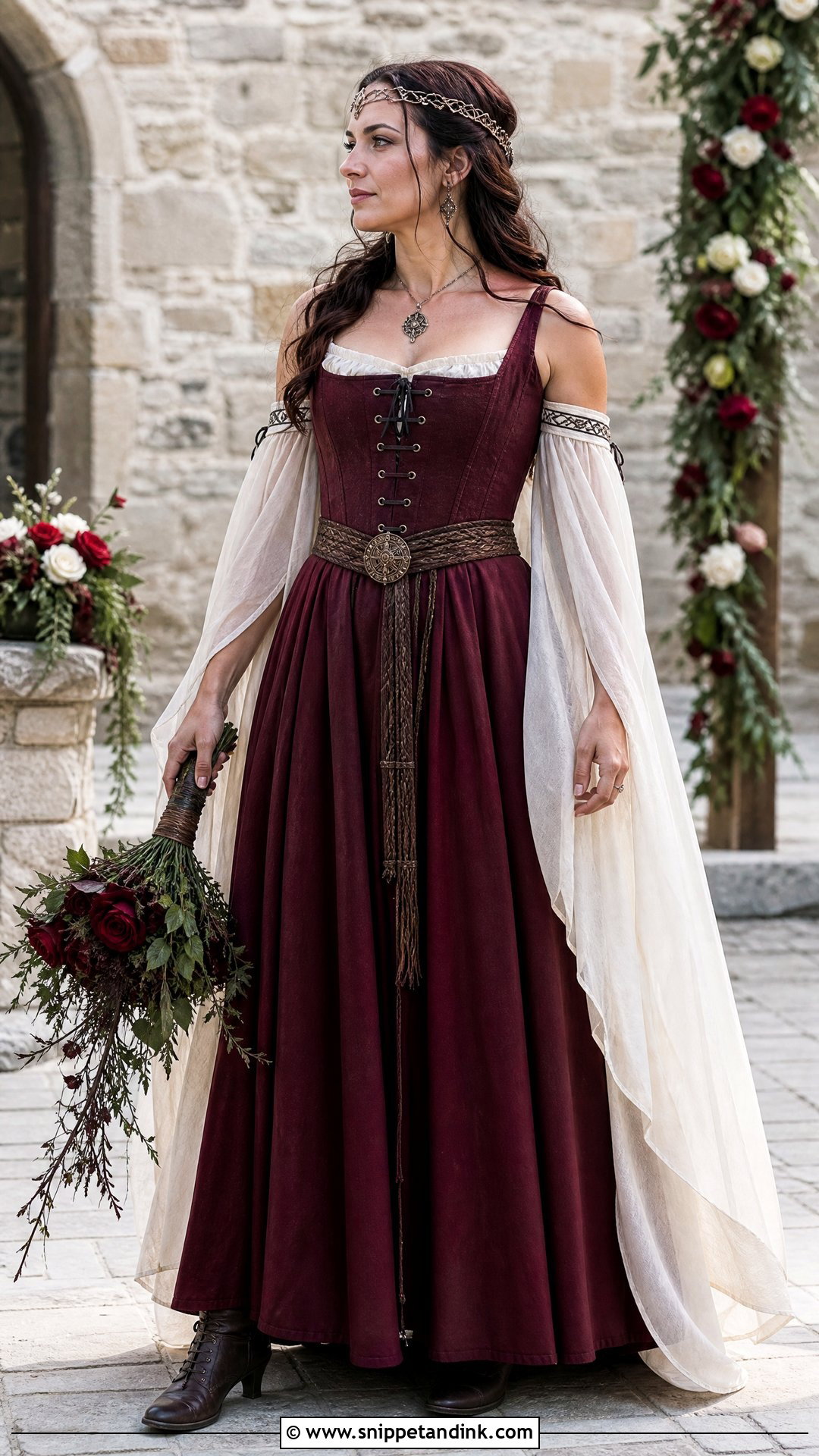 Medieval Corset Pagan Wedding Dress - Snippet and Ink - 20 Pagan Wedding Dress Ideas