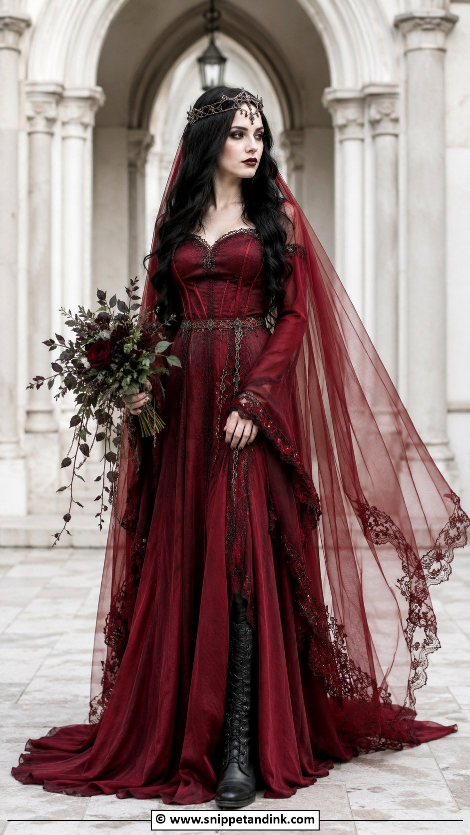 Medieval Goth Wedding Dress - Snippet and Ink - 30 Goth Wedding Dress Ideas