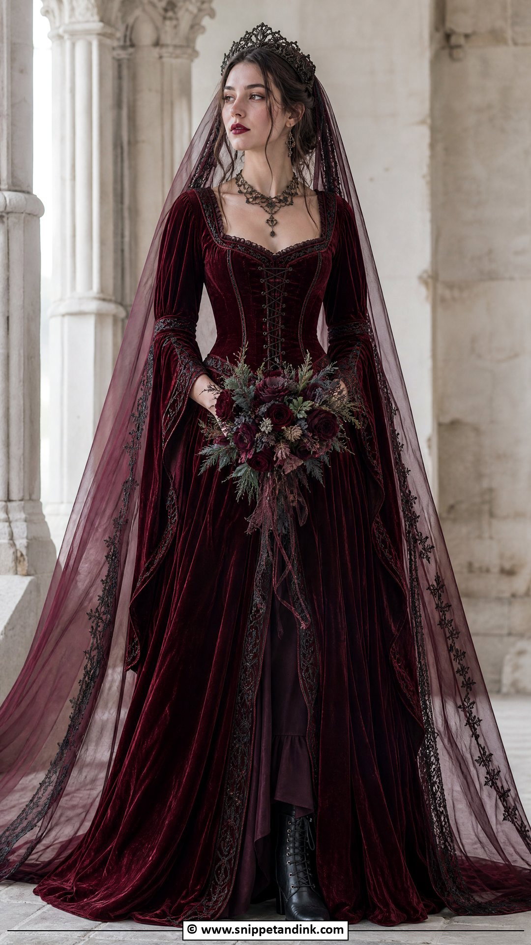Medieval Gothic Wedding Dress - Snippet and Ink - 35 Gothic Wedding Dress Ideas