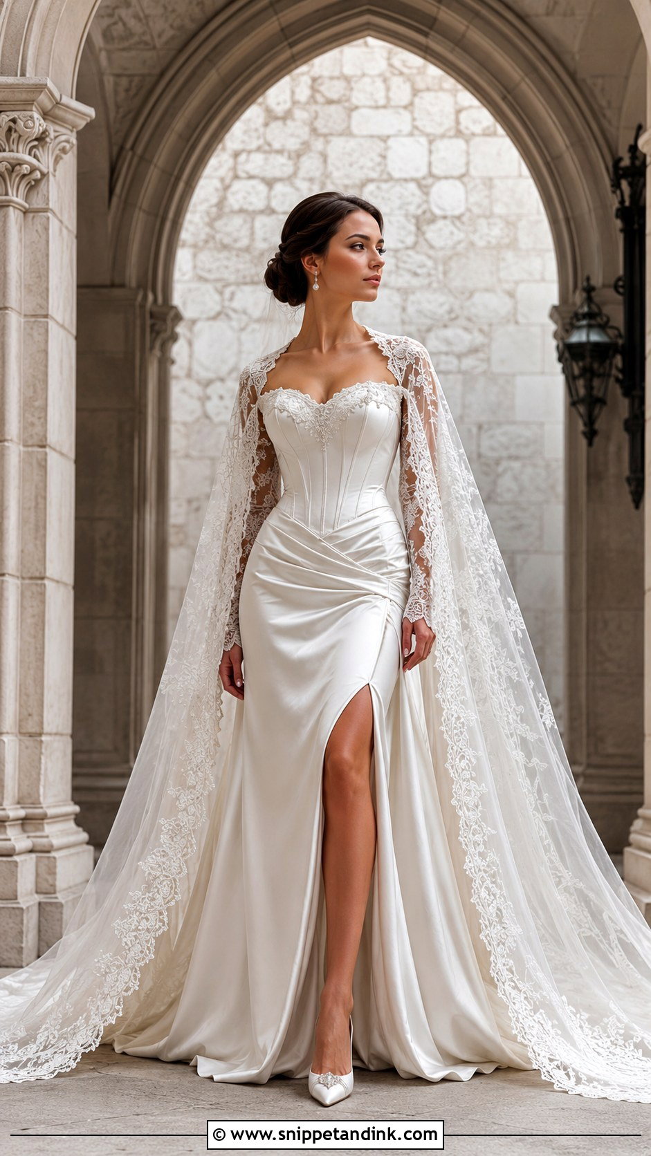 Medieval Princess Wedding Dress With Cape - Snippet and Ink - 30 Medieval Princesses Wedding Dress Ideas