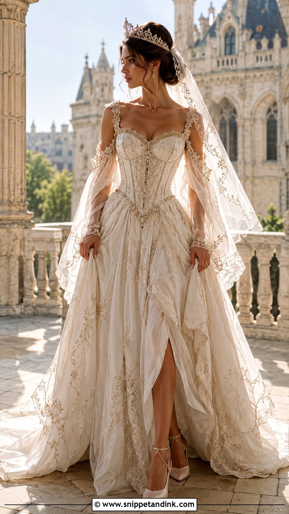 Medieval Princess Wedding Dress With Crown - Snippet and Ink - 30 Medieval Princesses Wedding Dress Ideas