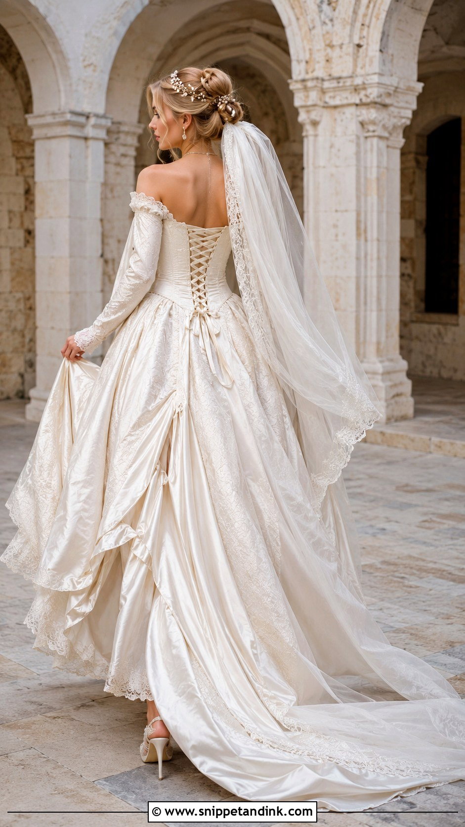 Medieval Princess Wedding Dress With Lace Up Back - Snippet and Ink - 30 Medieval Princesses Wedding Dress Ideas