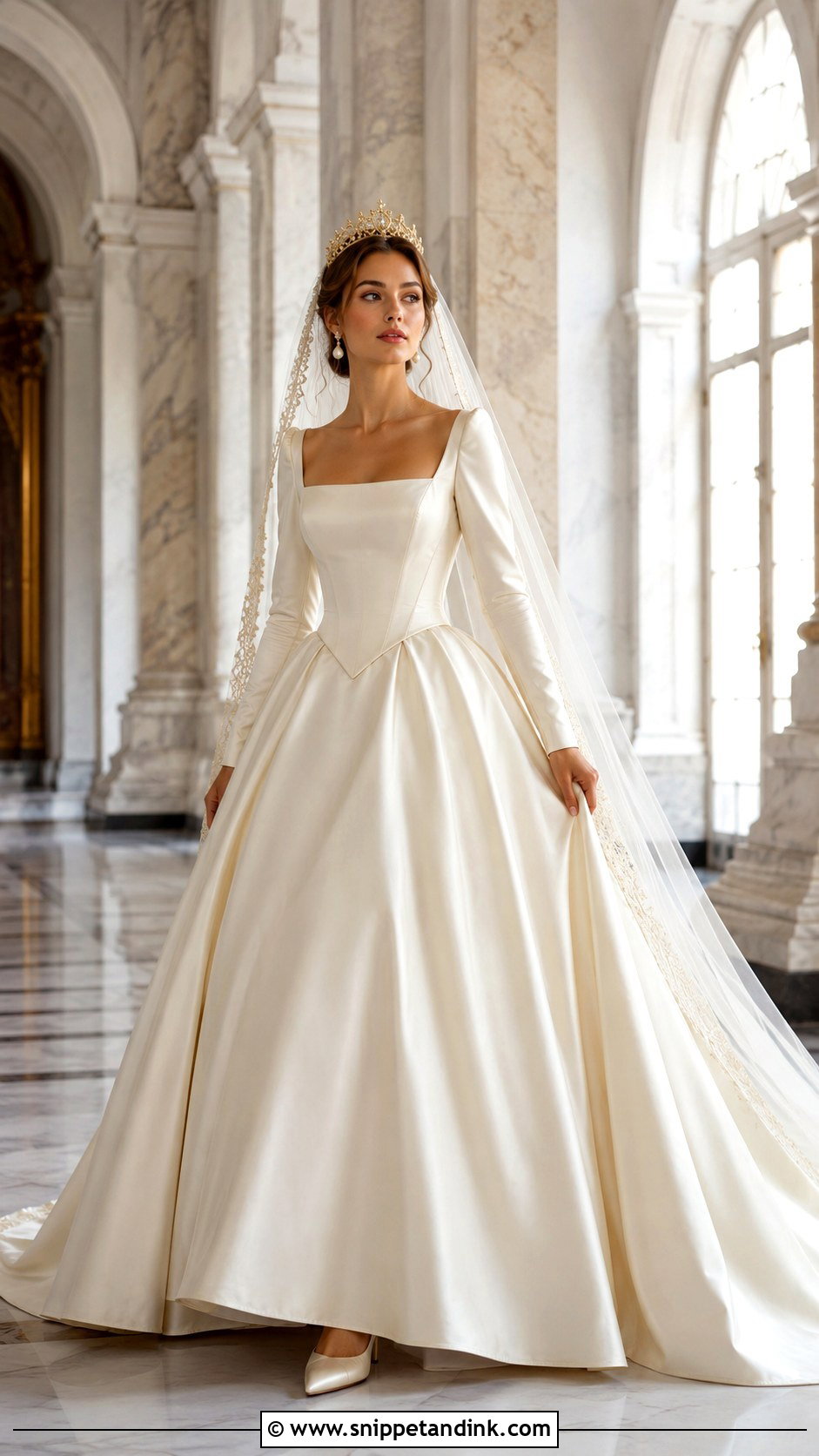 Medieval Princess Wedding Dress With Satin Ball Gown - Snippet and Ink - 30 Medieval Princesses Wedding Dress Ideas