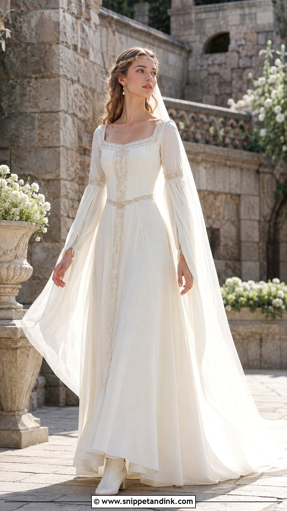 Medieval Sleeve Wedding Dress - Snippet and Ink - 20 Fairytale Wedding Dress with Sleeves