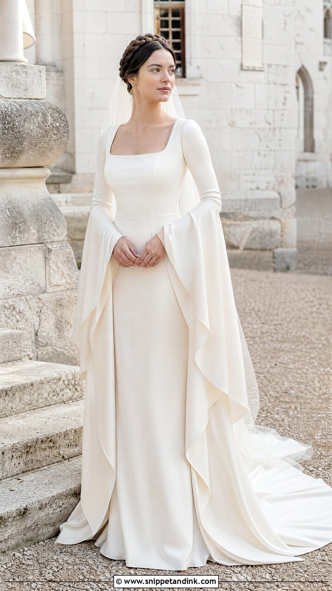 Medieval Wedding Dress With Bell Sleeves - Snippet and Ink - 20 Wedding Dress with Bell Sleeves
