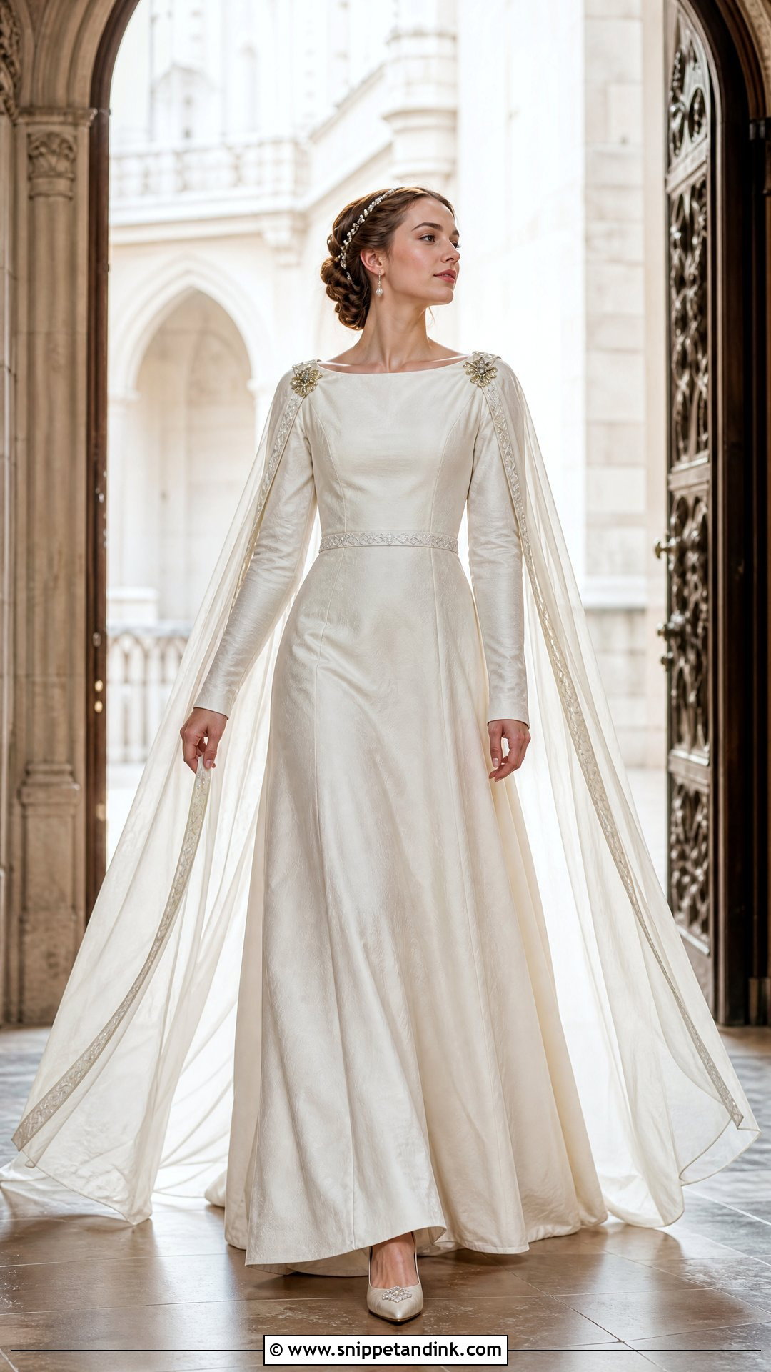 Medieval Wedding Dress With Cape - Snippet and Ink - 20 Medieval Wedding Dresses