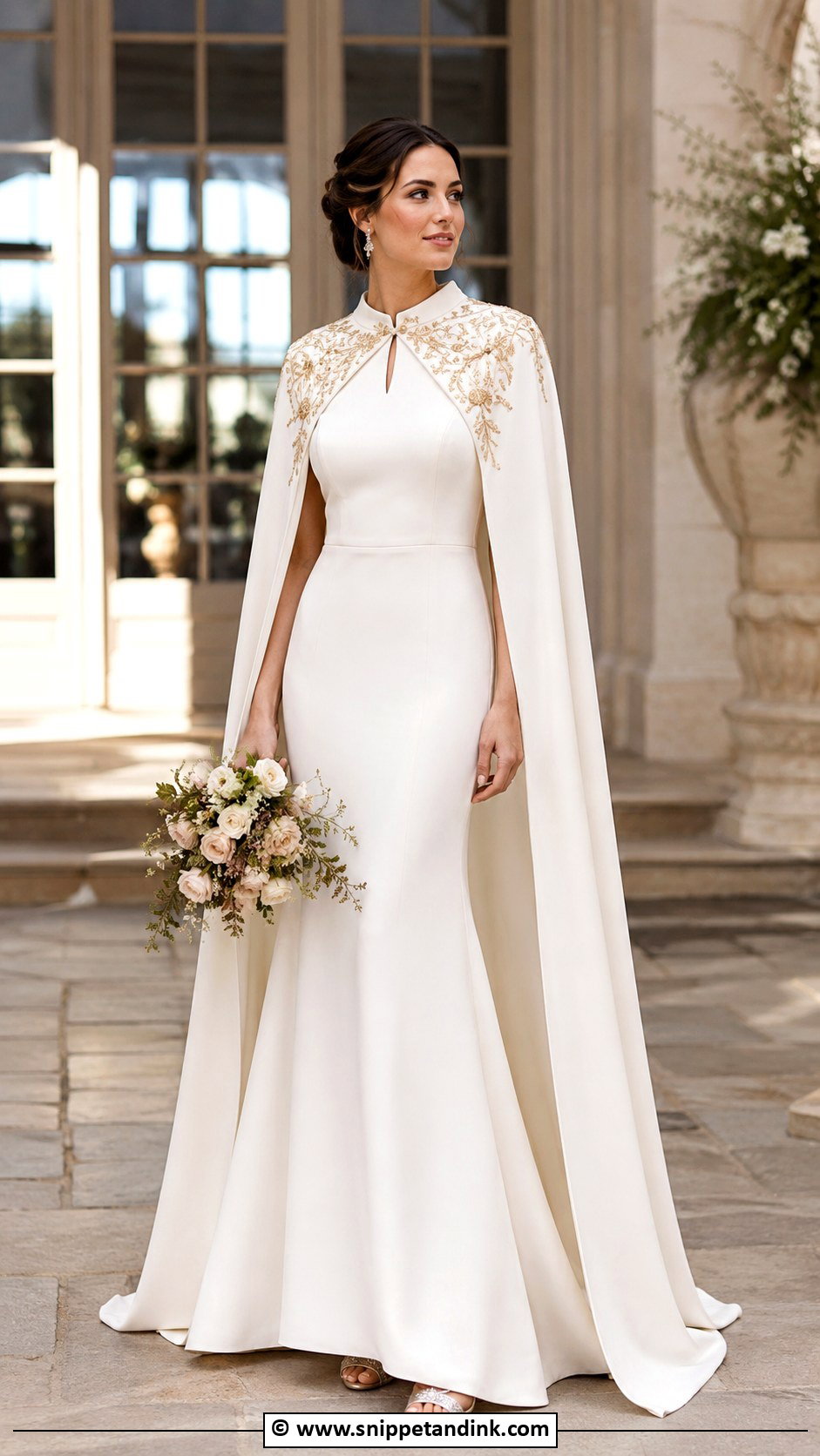 Medieval Wedding Dress With Detachable Cape - Snippet and Ink - 30 Medieval Wedding Dress Ideas