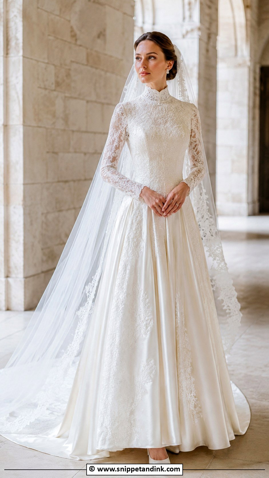 Medieval Wedding Dress With High Neck - Snippet and Ink - 30 Medieval Wedding Dress Ideas