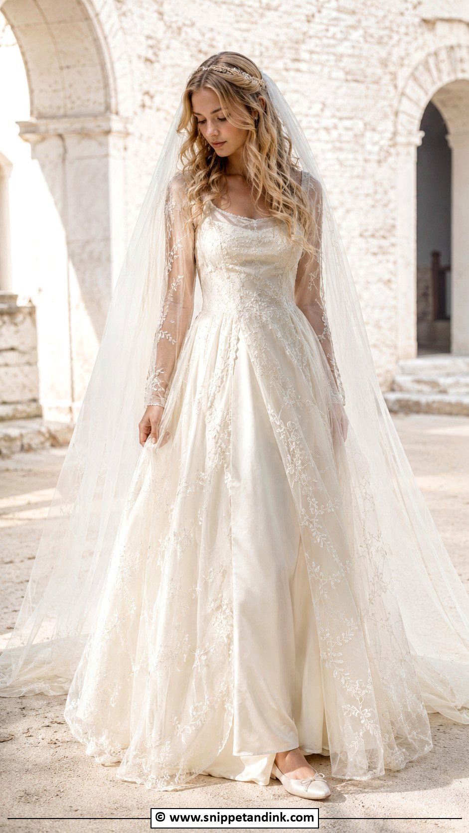 Medieval Wedding Dress With Tulle Overlay - Snippet and Ink - 30 Medieval Wedding Dress Ideas