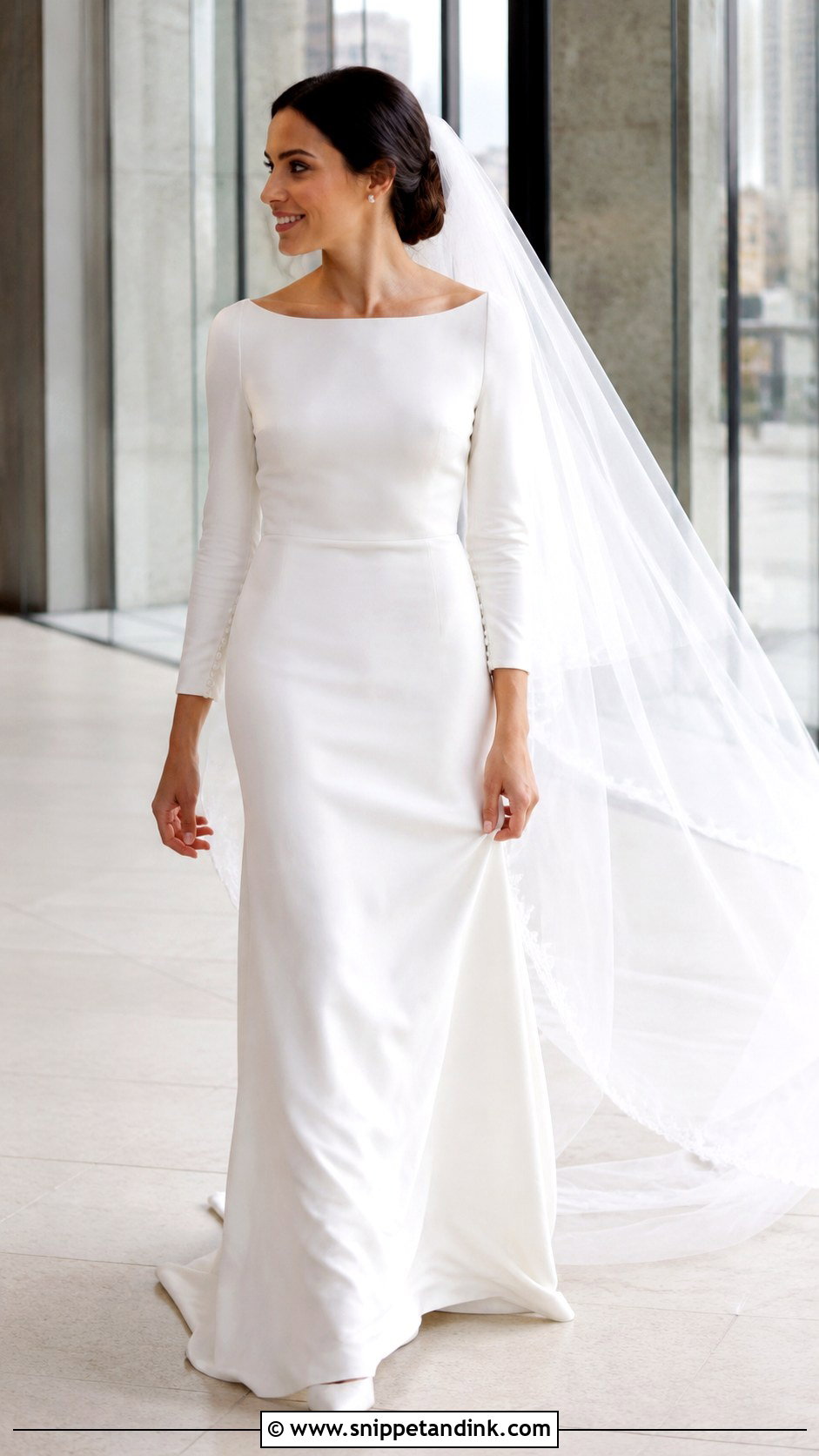 Meghan Markle Bateau Neck Wedding Dress - Snippet and Ink - 20 Celebrity Wedding Dress Ideas