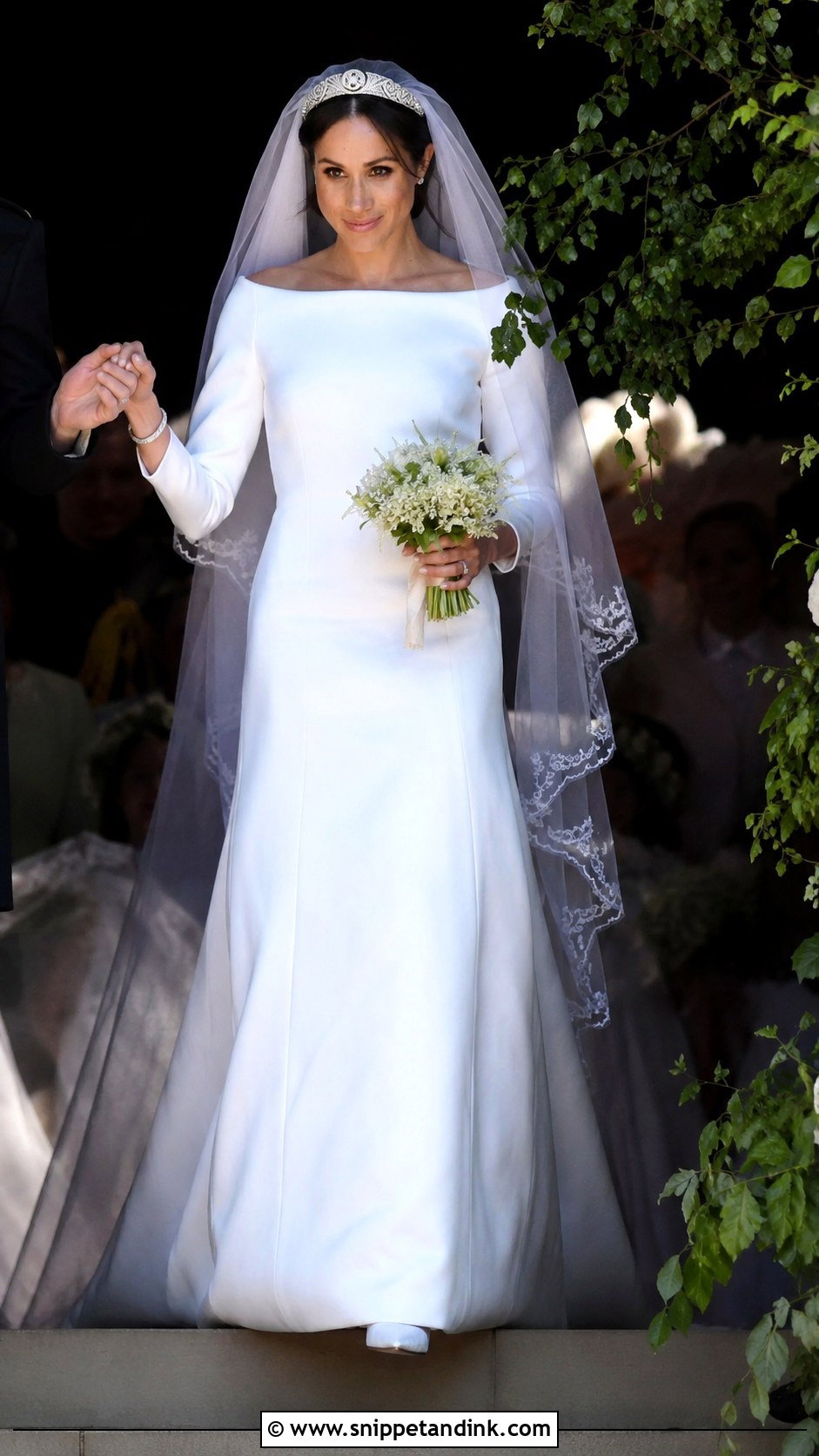 Meghan Markle Bateau Neck Wedding Dress - Snippet and Ink - 30 Meghan Markle Wedding Dress Ideas