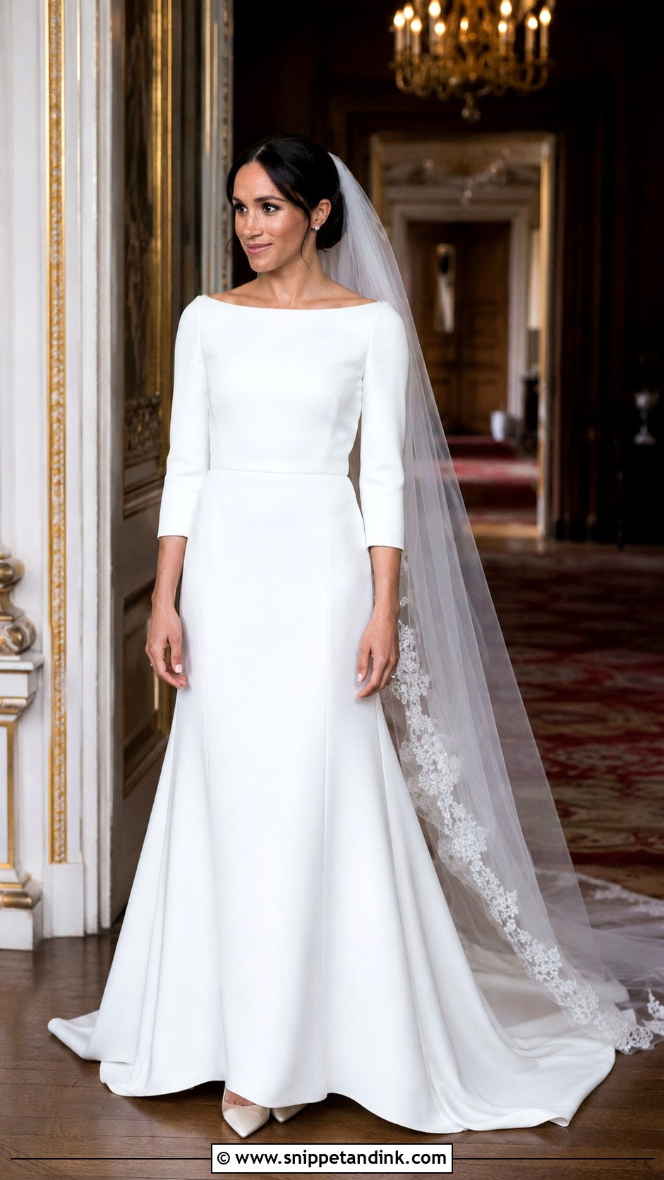 Meghan Markle Boat Neck Wedding Dress - Snippet and Ink - 20 Megan Markle Wedding Dress Style Ideas