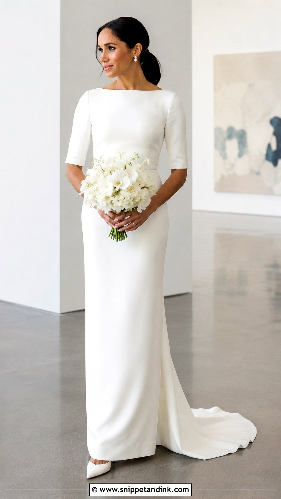 Meghan Markle Column Wedding Dress - Snippet and Ink - 20 Megan Markle Wedding Dress Style Ideas