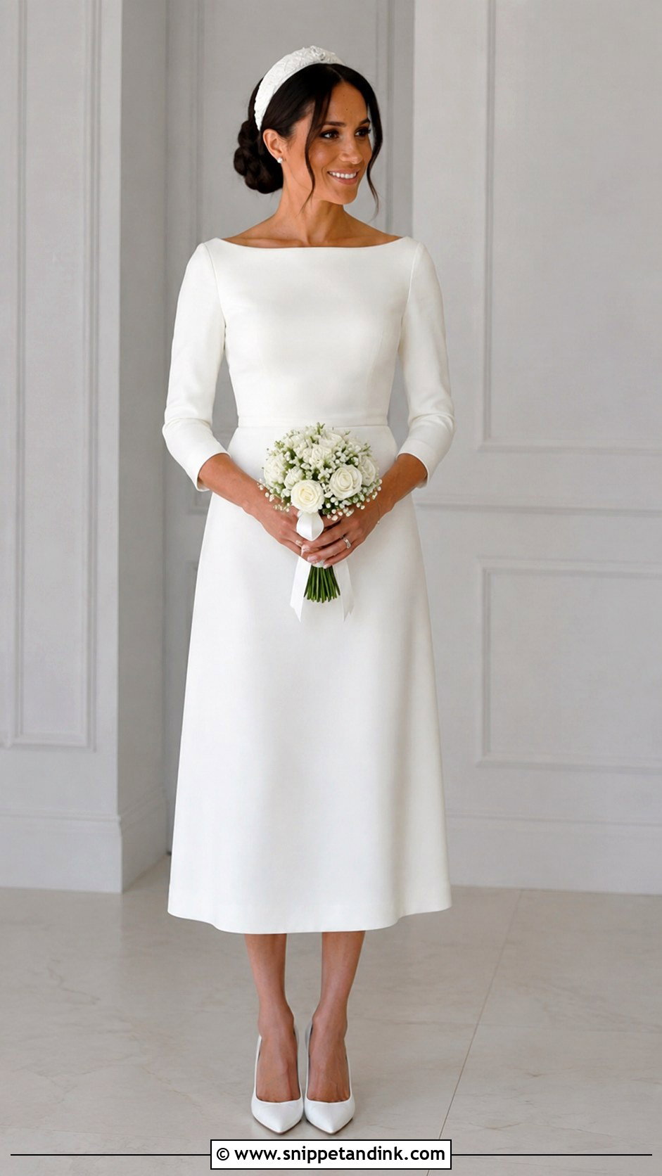 Meghan Markle Midi Wedding Dress - Snippet and Ink - 30 Meghan Markle Wedding Dress Ideas