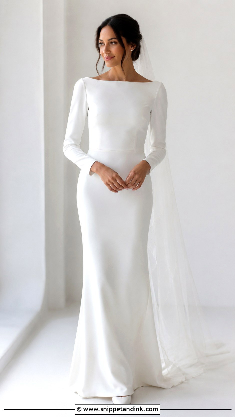 Meghan Markle Minimalist Crepe Wedding Dress - Snippet and Ink - 30 Meghan Markle Wedding Dress Ideas