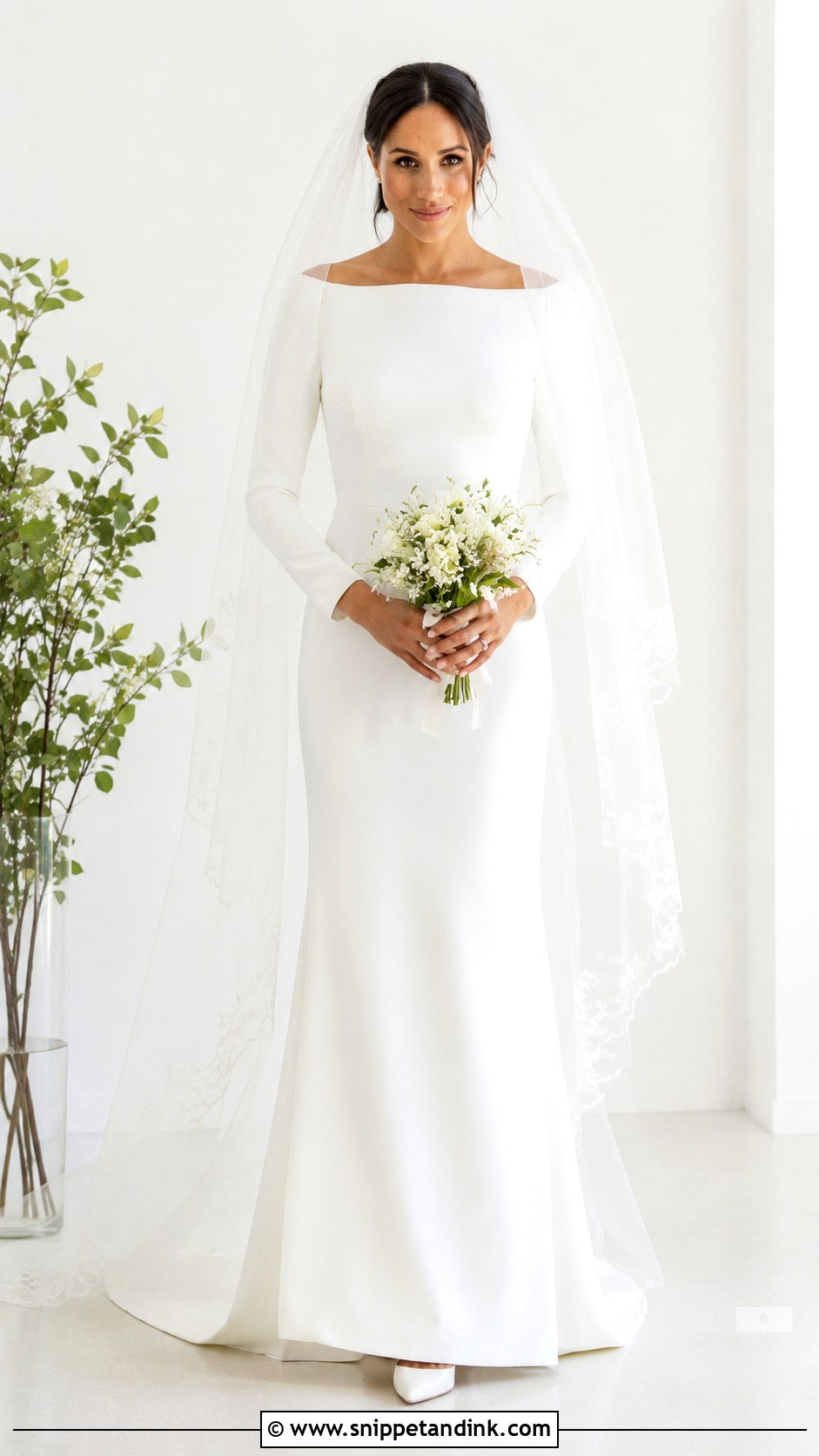 Meghan Markle Plain Wedding Dress With Veil - Snippet and Ink - 30 Meghan Markle Wedding Dress Ideas