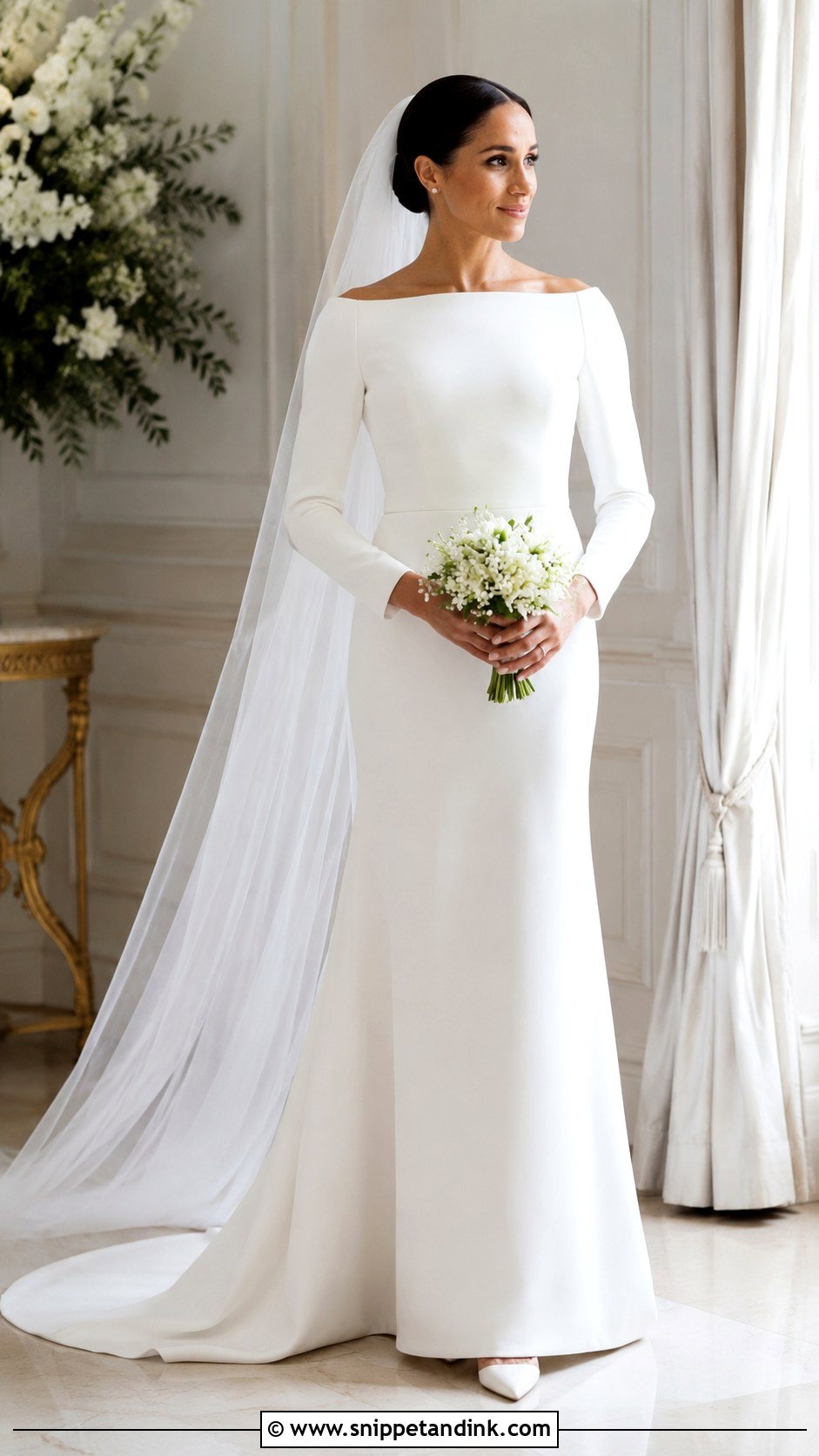 Meghan Markle Sculpted Waist Wedding Dress - Snippet and Ink - 30 Meghan Markle Wedding Dress Ideas