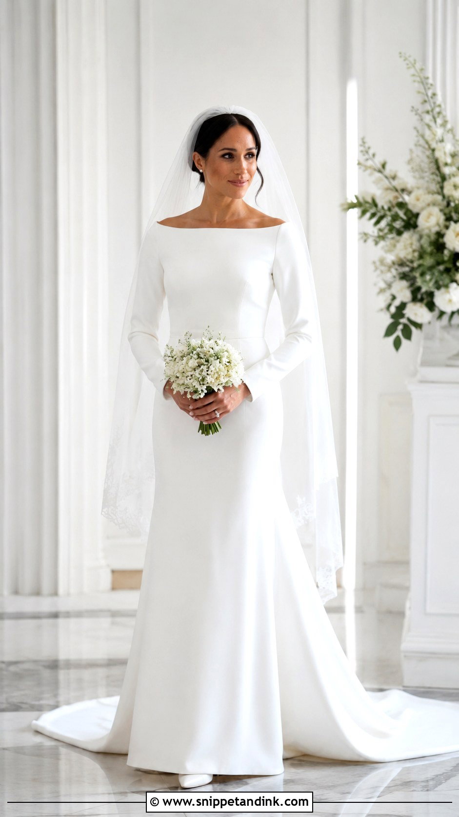 Meghan Markle Simple Satin Wedding Dress - Snippet and Ink - 30 Meghan Markle Wedding Dress Ideas