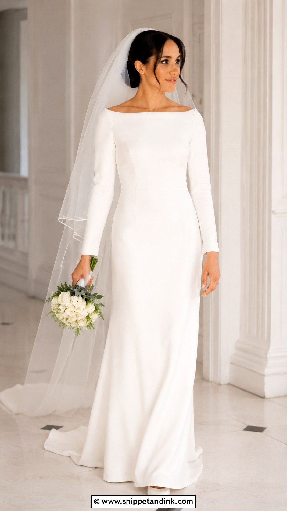 Meghan Markle Square Neck Wedding Dress - Snippet and Ink - 30 Meghan Markle Wedding Dress Ideas