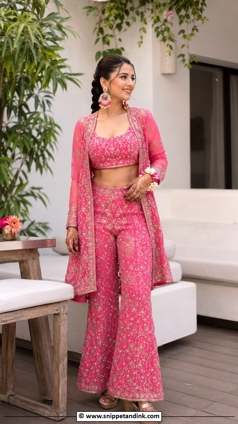 Mehendi Bridal Co Ord Set - Snippet and Ink - 30 Mehendi Bridal Outfit Ideas