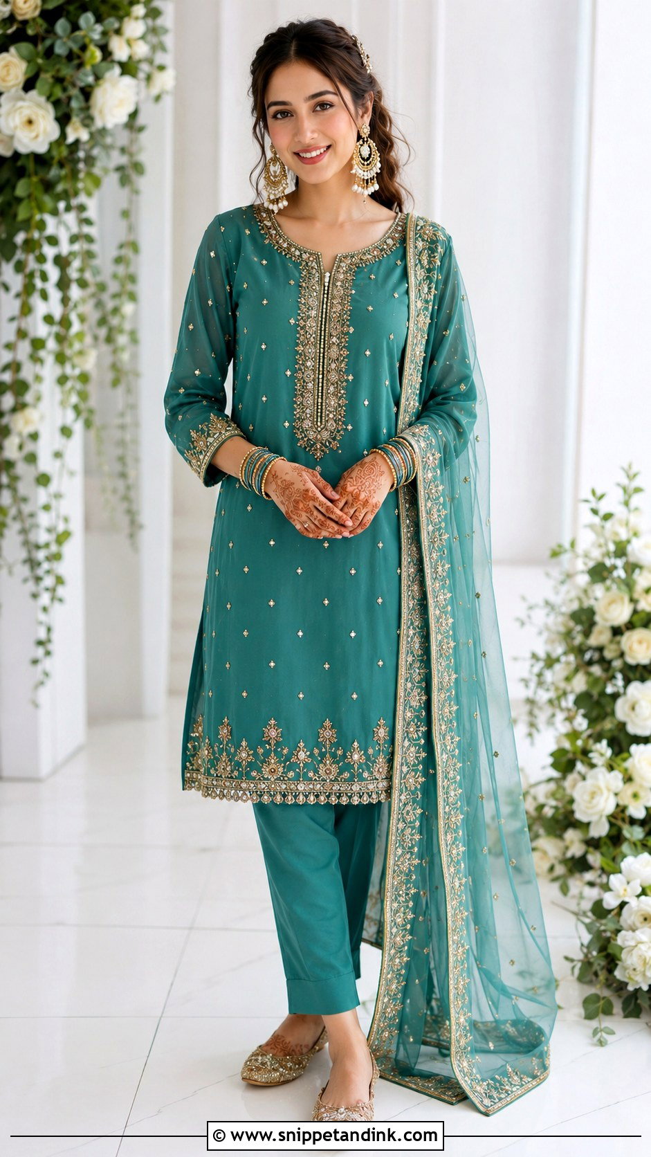 Mehendi Tunic And Pants For Bride - Snippet and Ink - 30 Mehendi Dress Brides Ideas