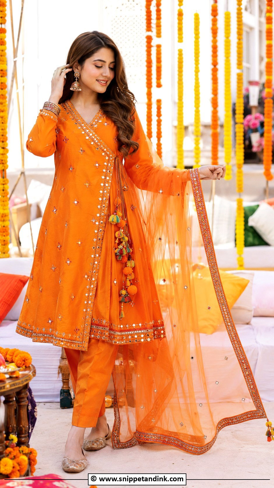 Mehndi Angrakha Dress - Snippet and Ink - 30 Pakistani Mehndi Dress Ideas