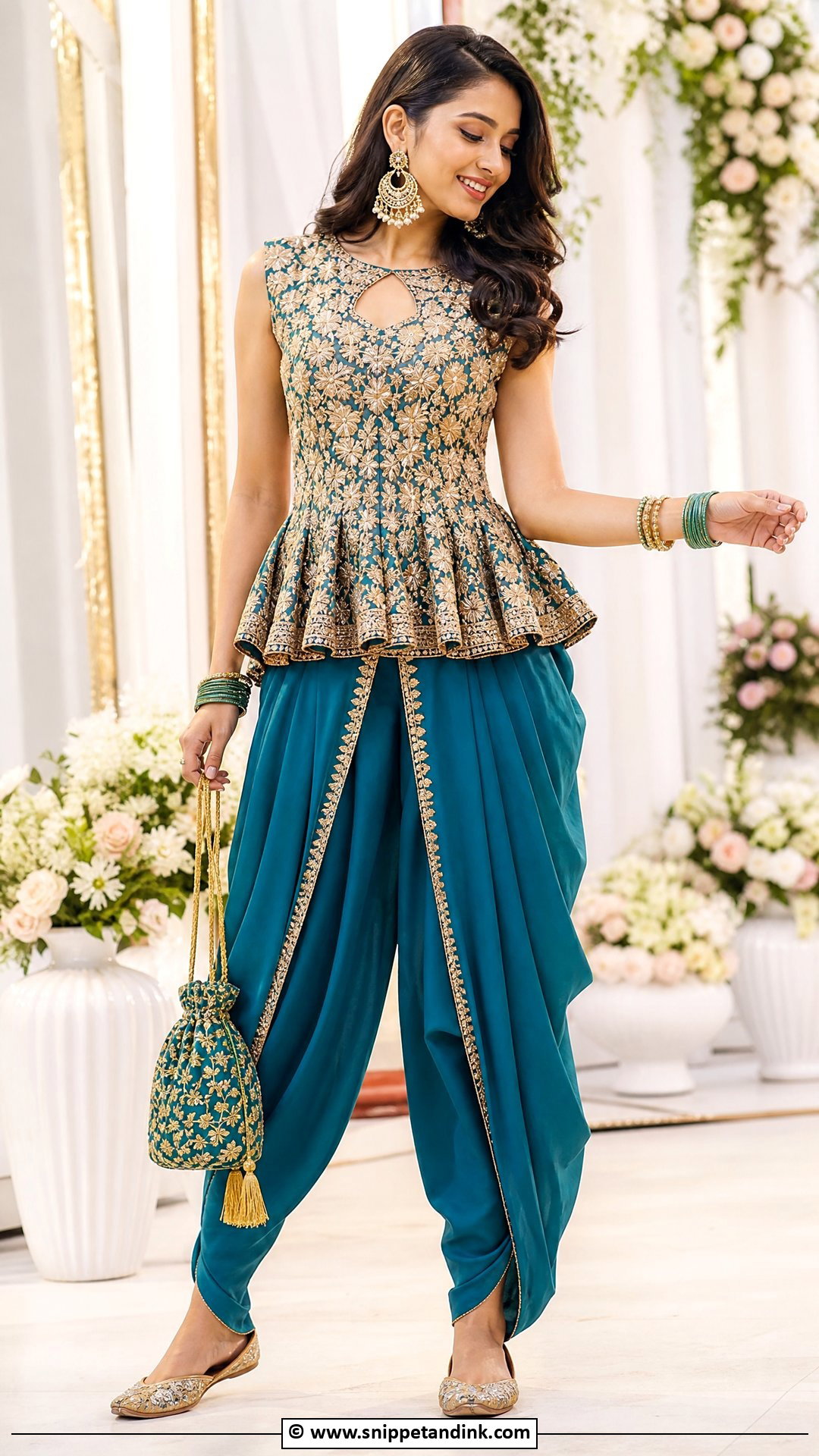 Mehndi Dhoti Pant Outfit - Snippet and Ink - 35 Mehndi Outfit Ideas