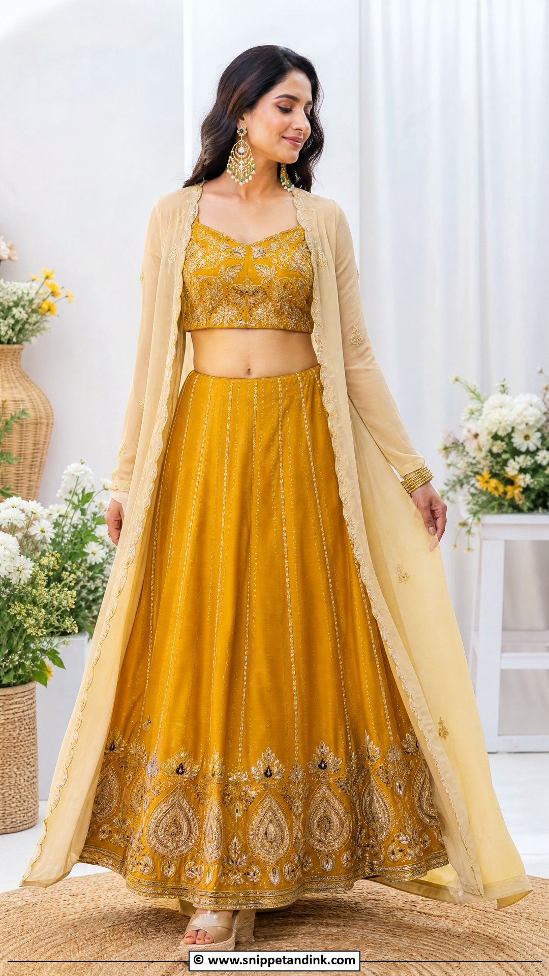 Mehndi Fusion Skirt Outfit - Snippet and Ink - 35 Mehndi Outfit Ideas