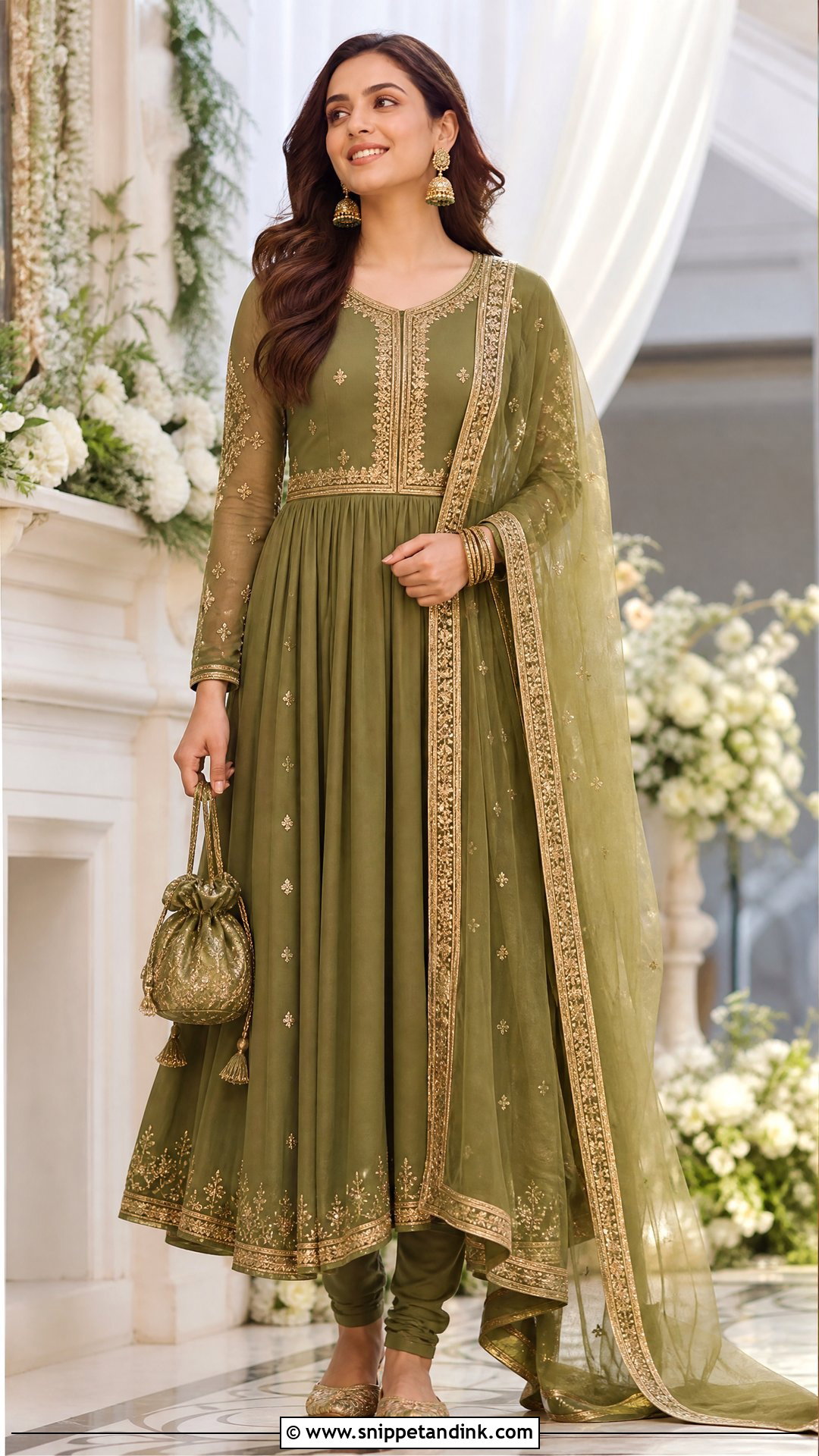 Mehndi Green Anarkali Suit - Snippet and Ink - 25 Mehndi Green Suit Ideas