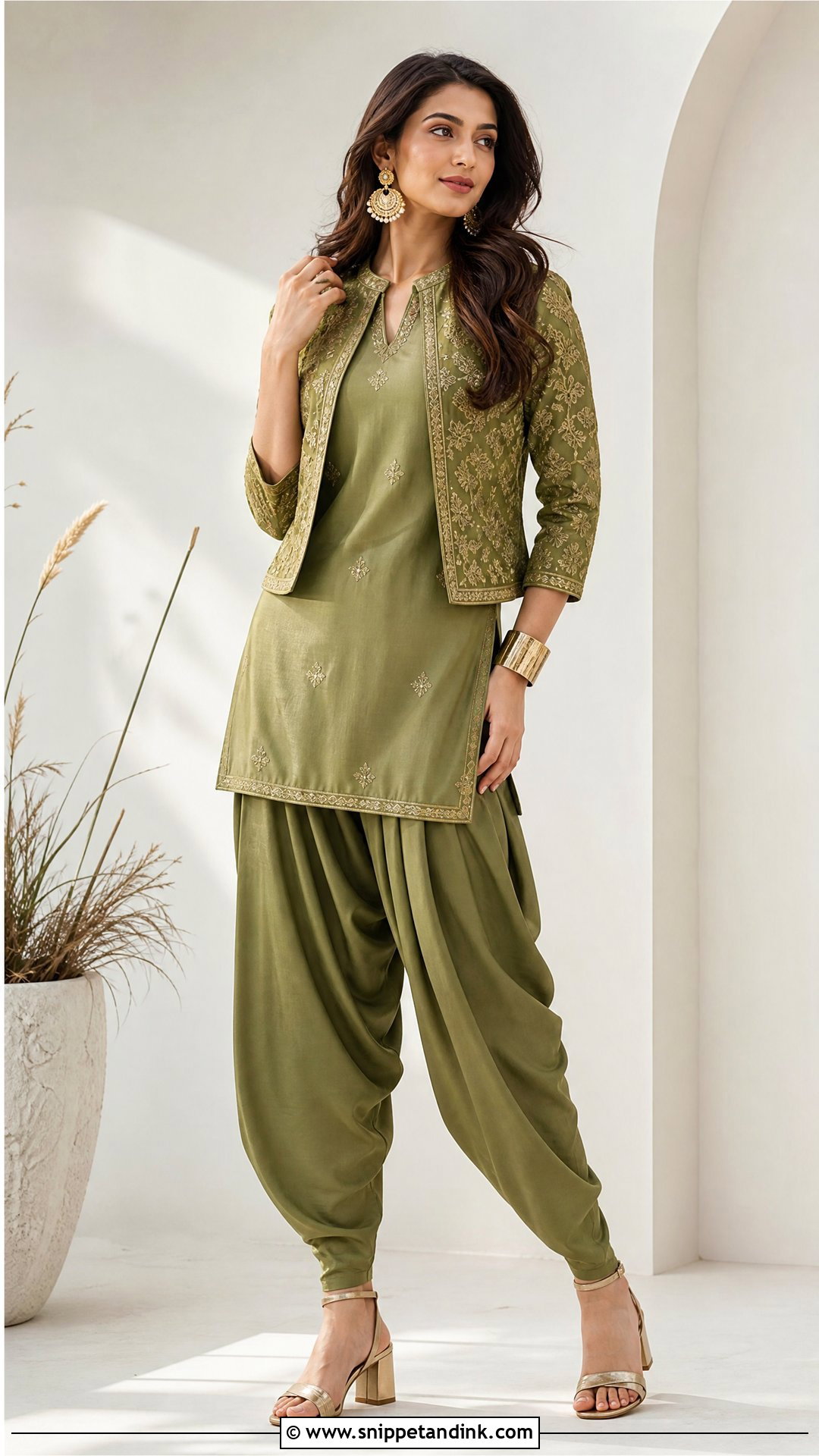 Mehndi Green Dhoti Suit - Snippet and Ink - 25 Mehndi Green Suit Ideas