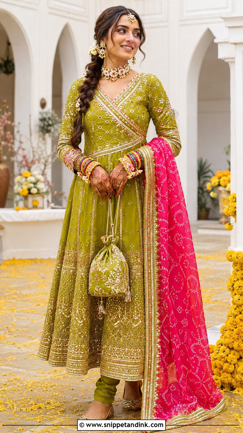 Mehndi Green Gota Patti Bridal Anarkali Suit - Snippet and Ink - 20 Bridal Anarkali Suits Brides