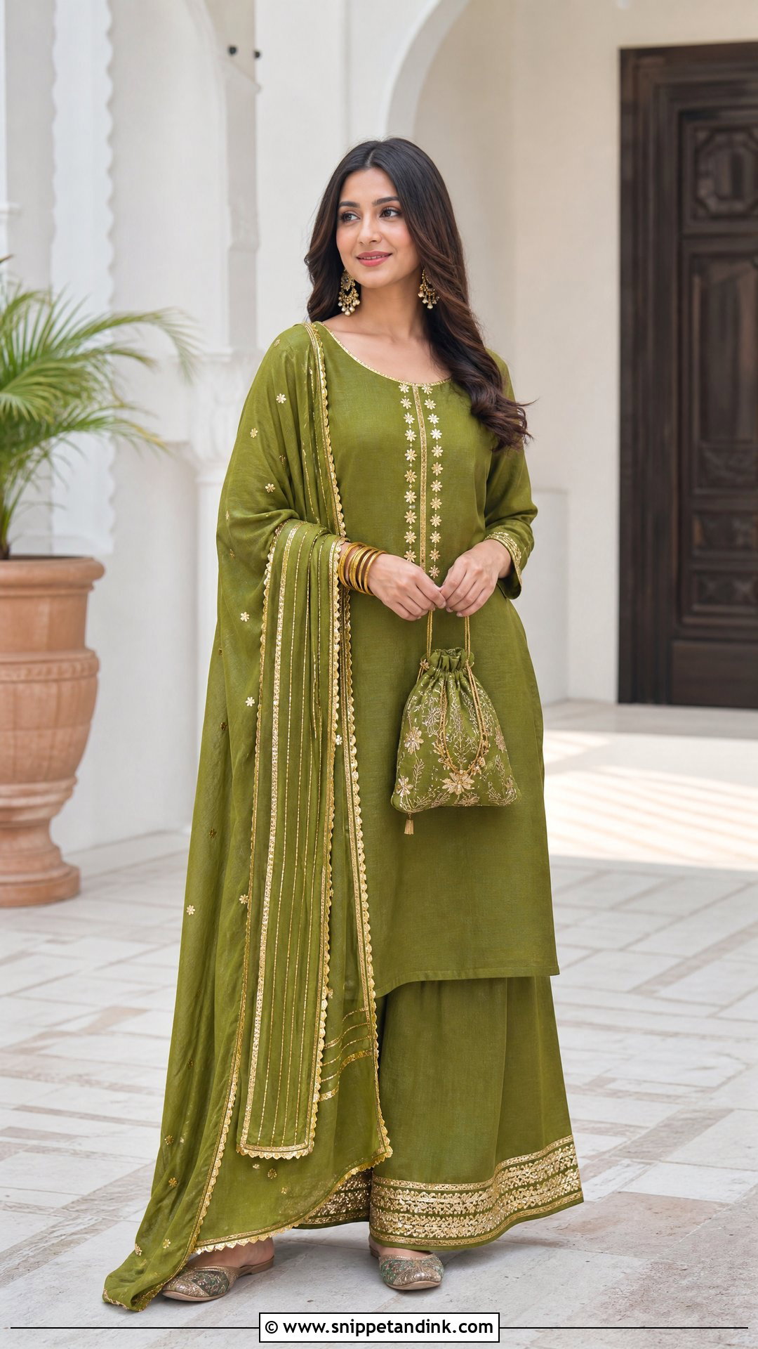 Mehndi Green Gota Patti Suit - Snippet and Ink - 25 Mehndi Green Suit Ideas