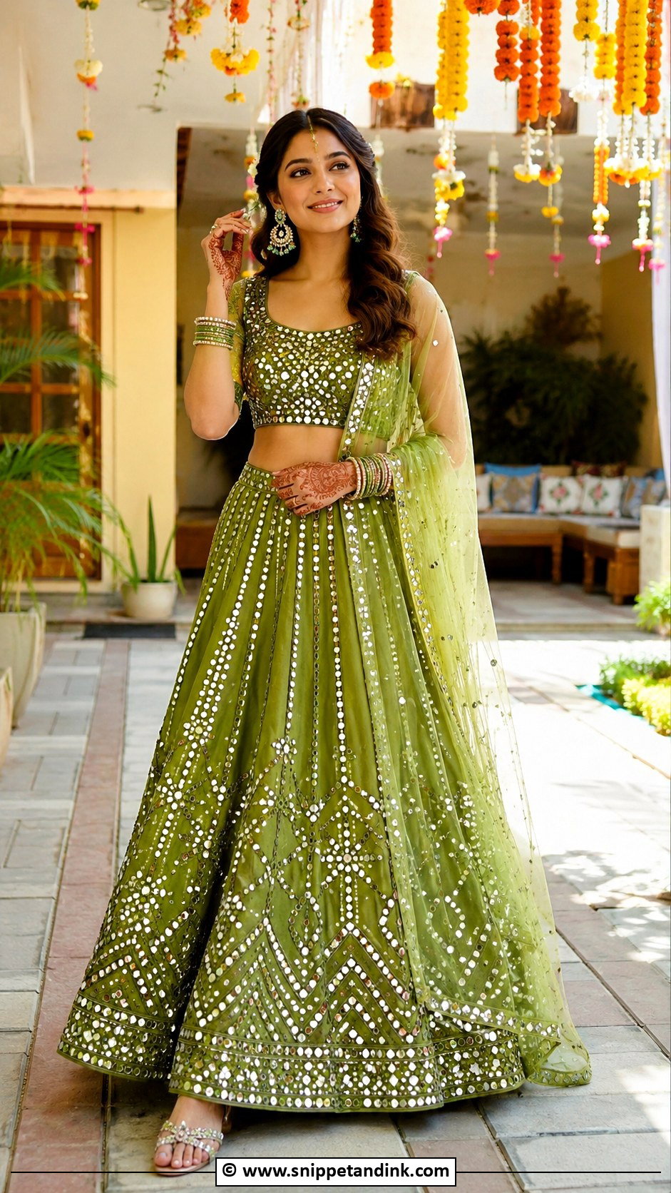 Mehndi Green Lehenga Shaadi Outfit - Snippet and Ink - 30 Shaadi Outfits