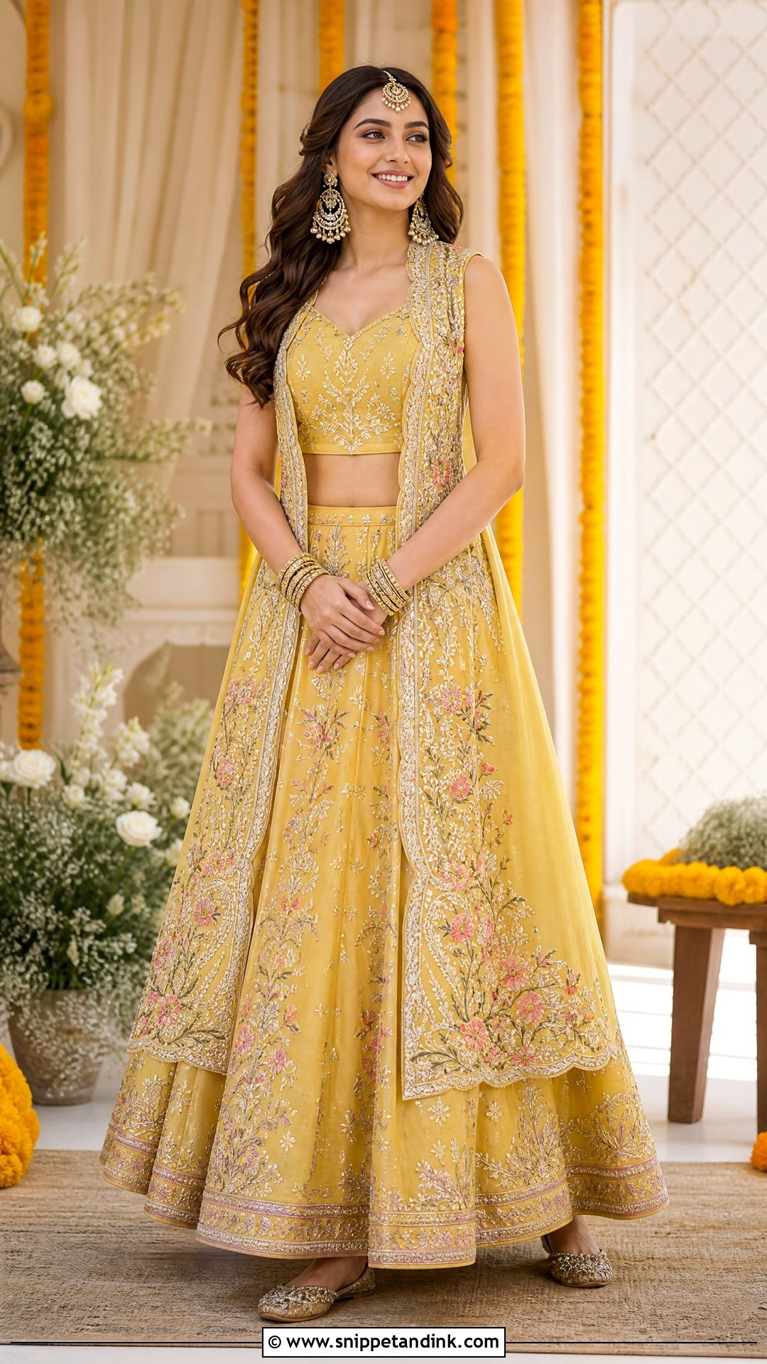 Mehndi Jacket Lehenga Outfit - Snippet and Ink - 25 Mehndi Outfits for Bride