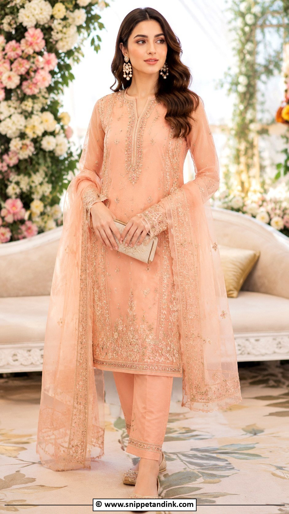 Mehndi Organza Suit - Snippet and Ink - 30 Pakistani Mehndi Dress Ideas
