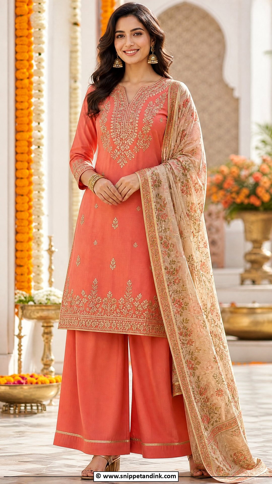 Mehndi Palazzo Suit Outfit - Snippet and Ink - 35 Mehndi Outfit Ideas