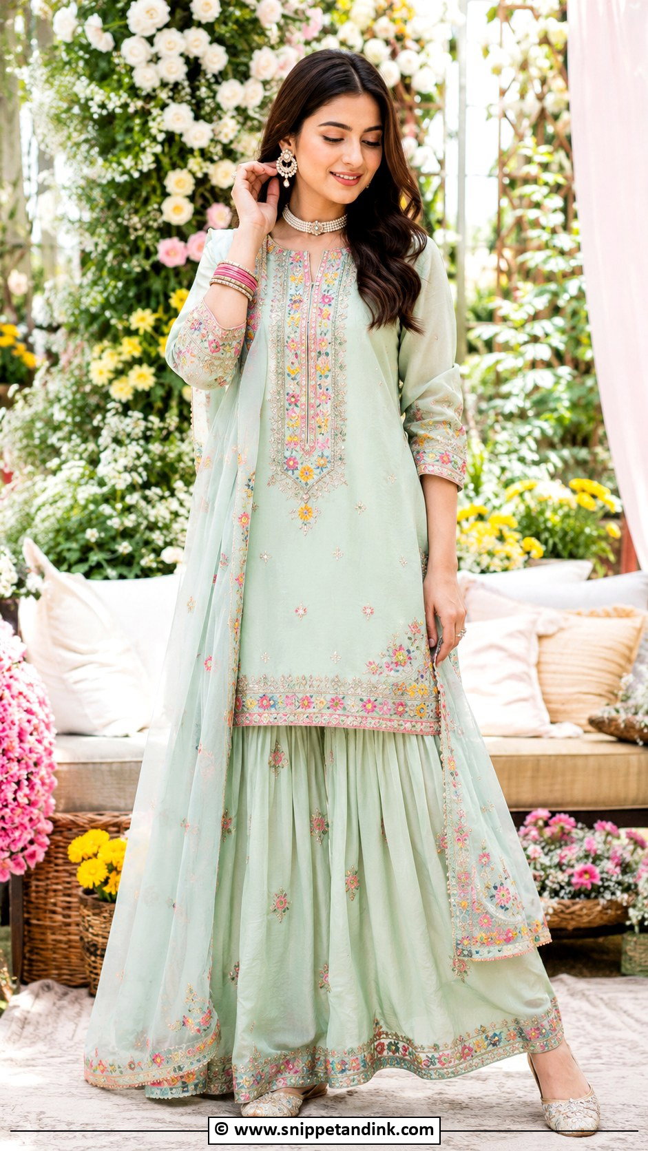 Mehndi Pastel Dress - Snippet and Ink - 30 Pakistani Mehndi Dress Ideas