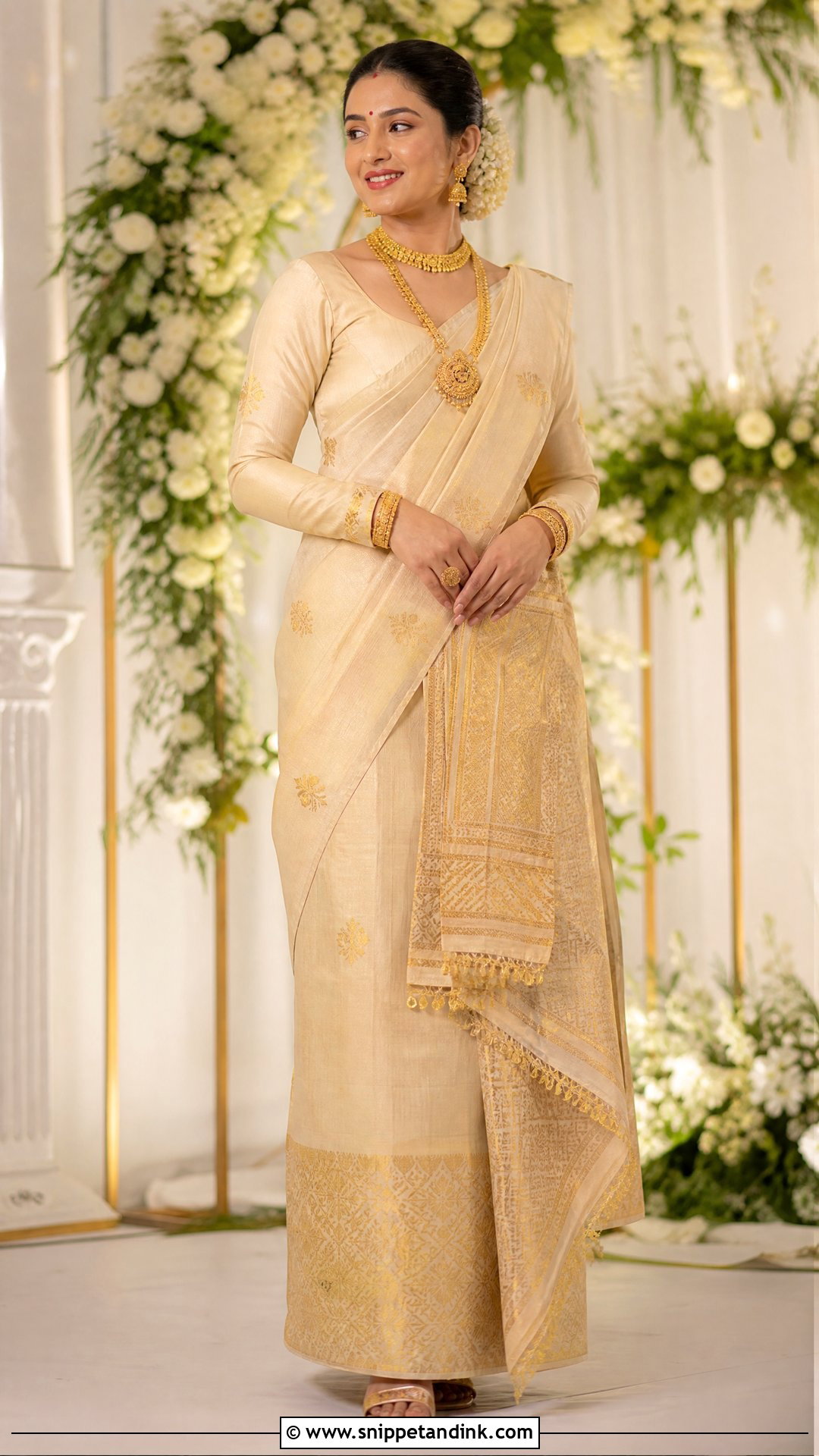Mekhela Chador Wedding Dress - Snippet and Ink - 25 Traditional Indian Wedding Dress Ideas