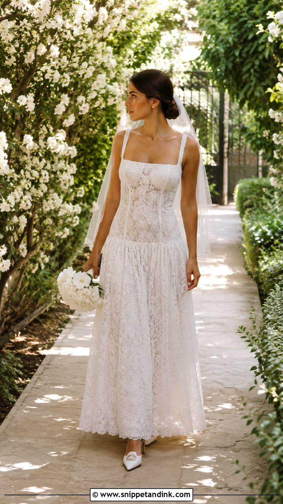 Melrose Wedding Dress With Bridal Flats - Snippet and Ink - 20 Melrose Wedding Dress Ideas