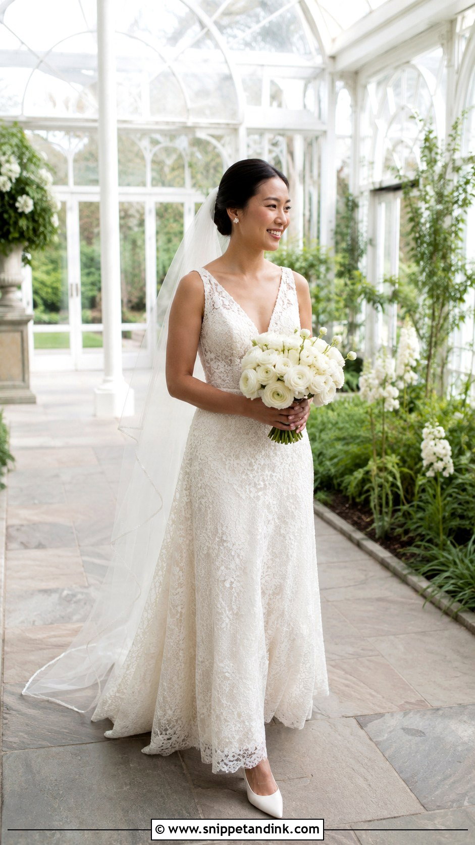 Melrose Wedding Dress With Fingertip Veil - Snippet and Ink - 20 Melrose Wedding Dress Ideas