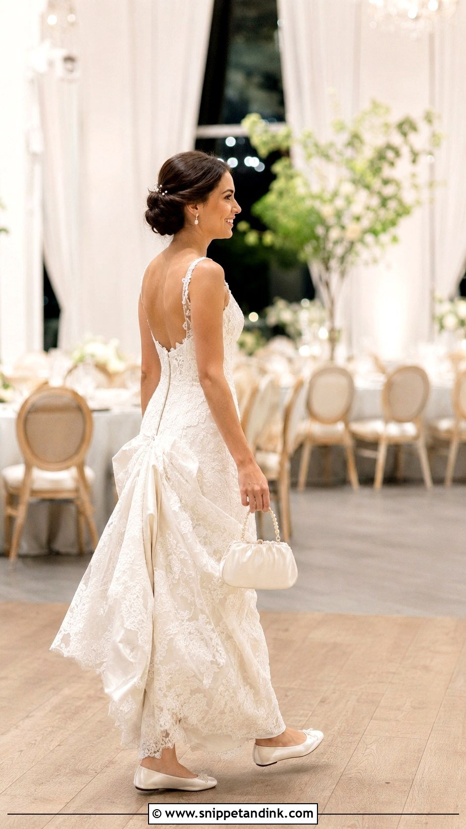 Melrose Wedding Dress With Reception Bustle - Snippet and Ink - 20 Melrose Wedding Dress Ideas