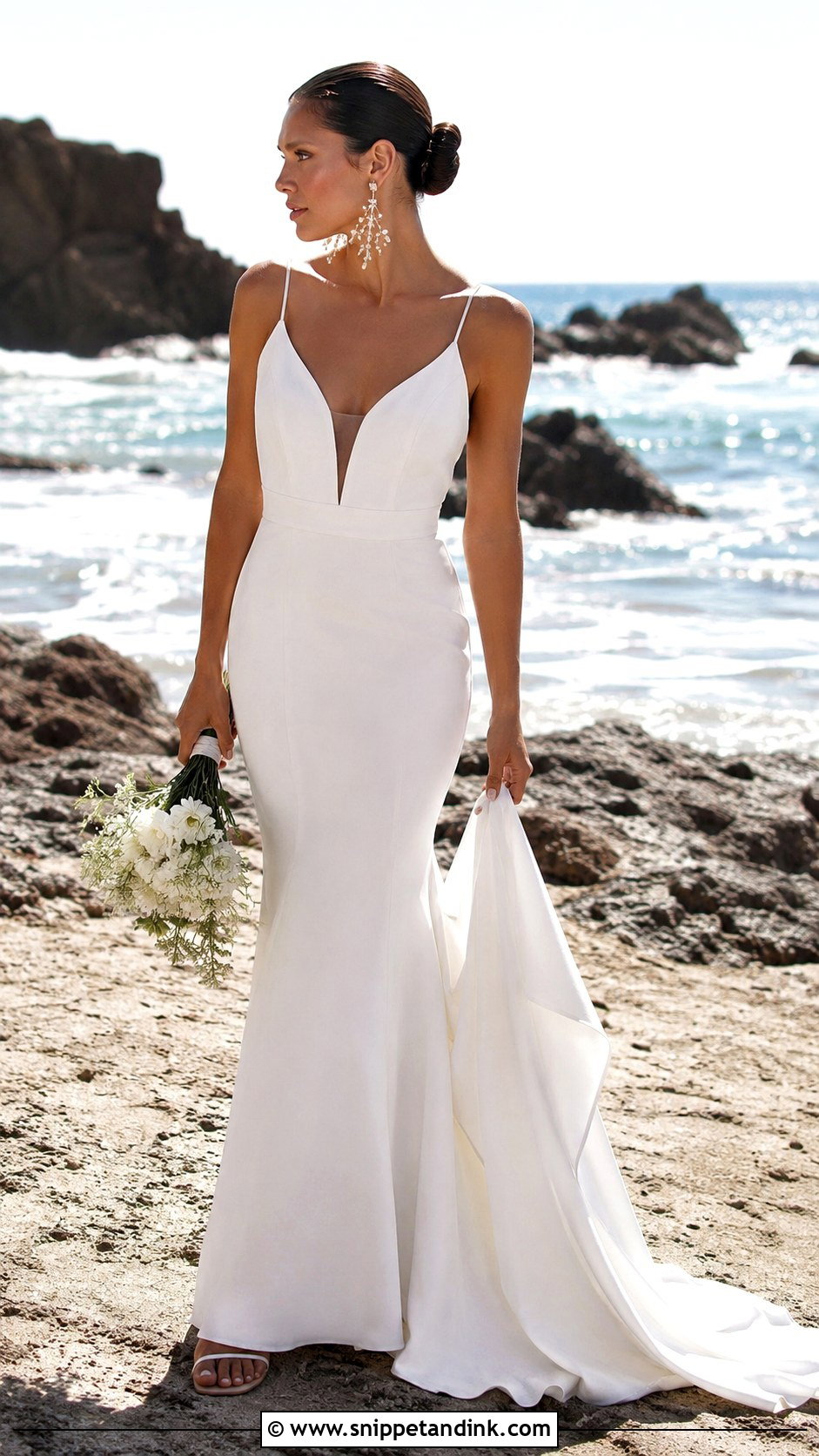 Mermaid Beach Elopement Dress - Snippet and Ink - 25 Beach Elopement Dress Ideas