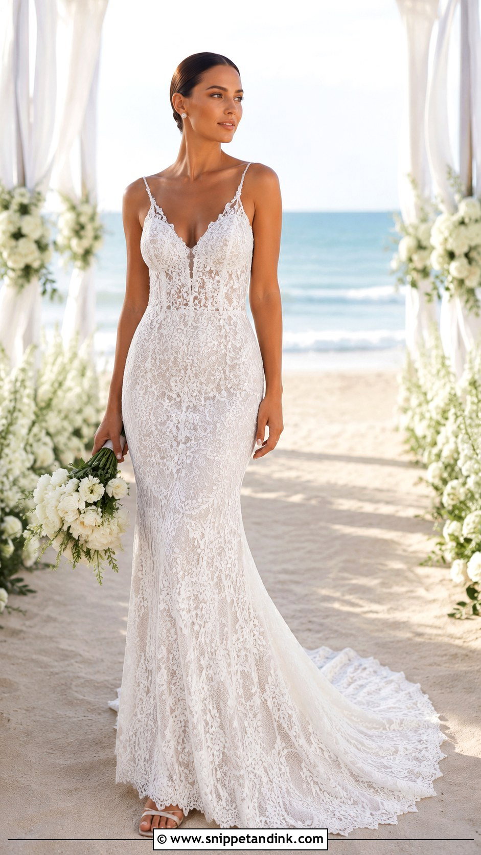 Mermaid Beach Wedding Dress - Snippet and Ink - 30 Beach Wedding Dresses