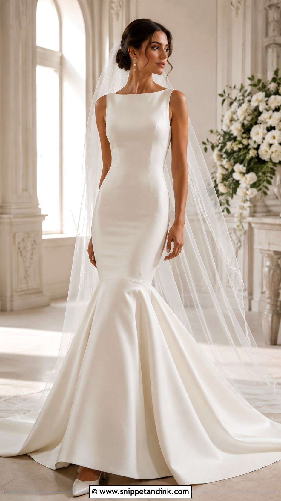 Mermaid Boat Neck Wedding Dress - Snippet and Ink - 20 Boat Neck Wedding Dresses