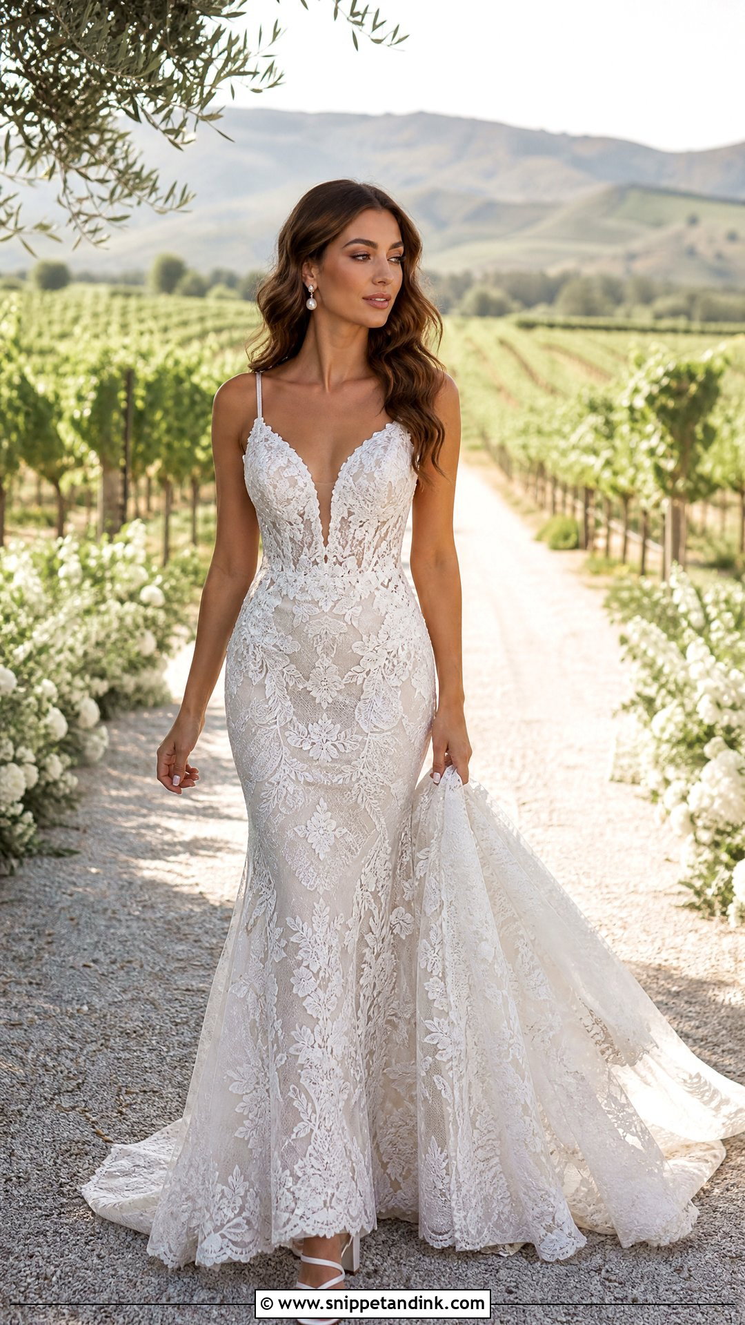 Mermaid Boho Lace Wedding Dress - Snippet and Ink - 25 Boho Lace Wedding Dress Ideas