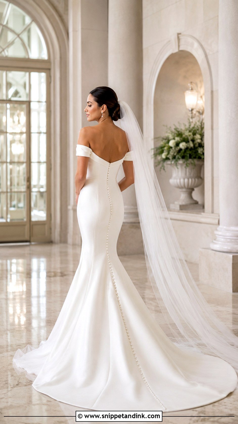 Mermaid Button Back Wedding Dress - Snippet and Ink - 20 Button Back Wedding Dress Ideas