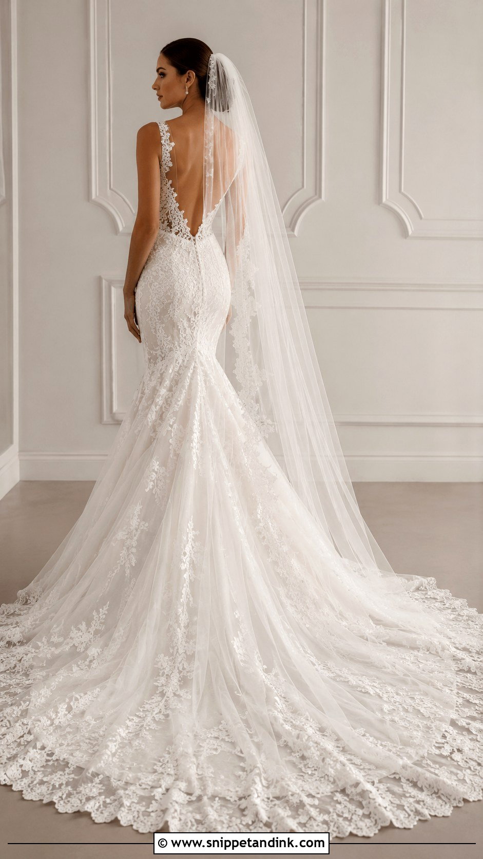 Mermaid Cathedral Wedding Dress - Snippet and Ink - 30 Cathedral Wedding Dress Ideas