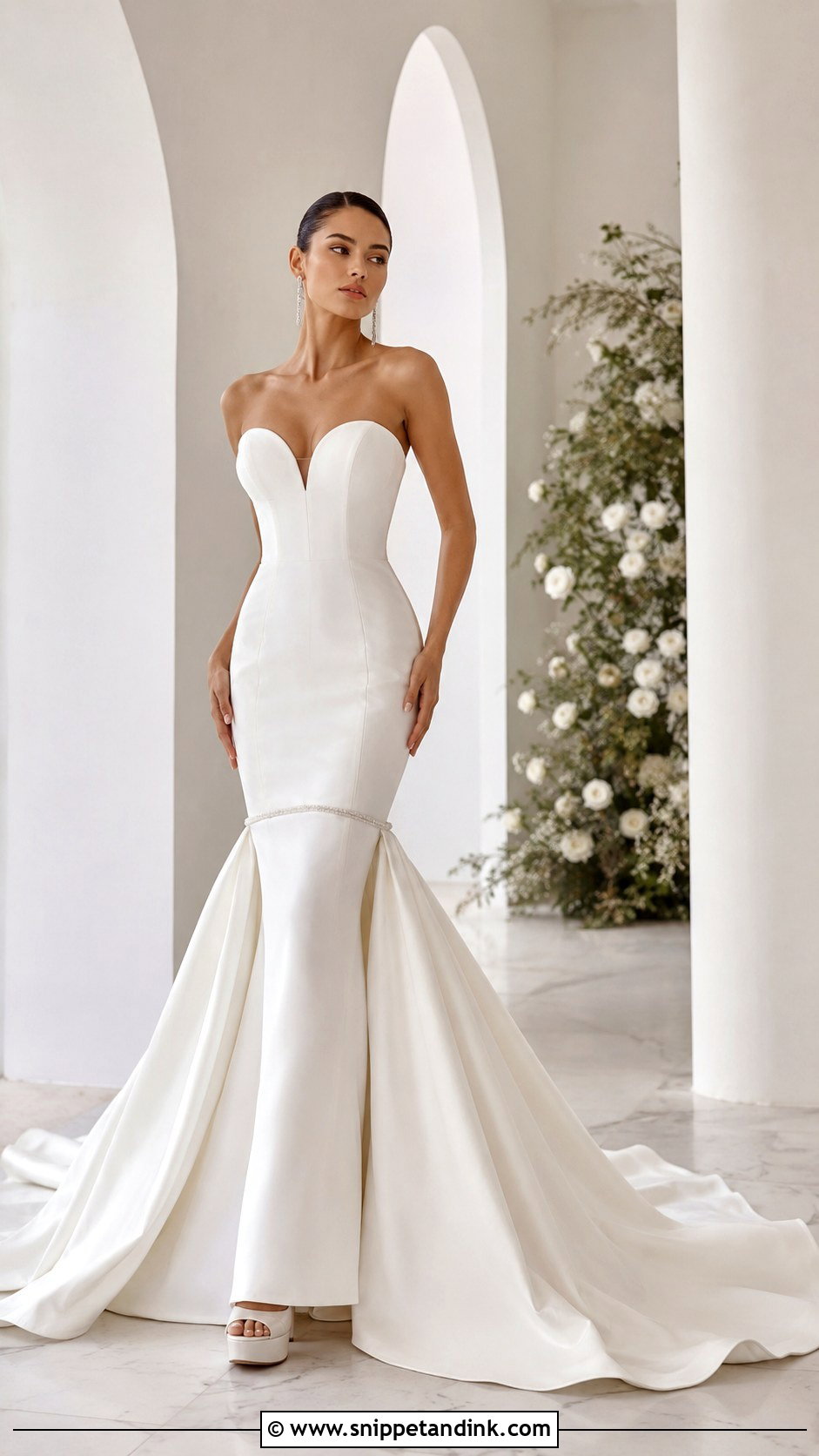 Mermaid Convertible Wedding Dress With Zip Away Skirt - Snippet and Ink - 20 Convertible Wedding Dress Long to Short Ideas