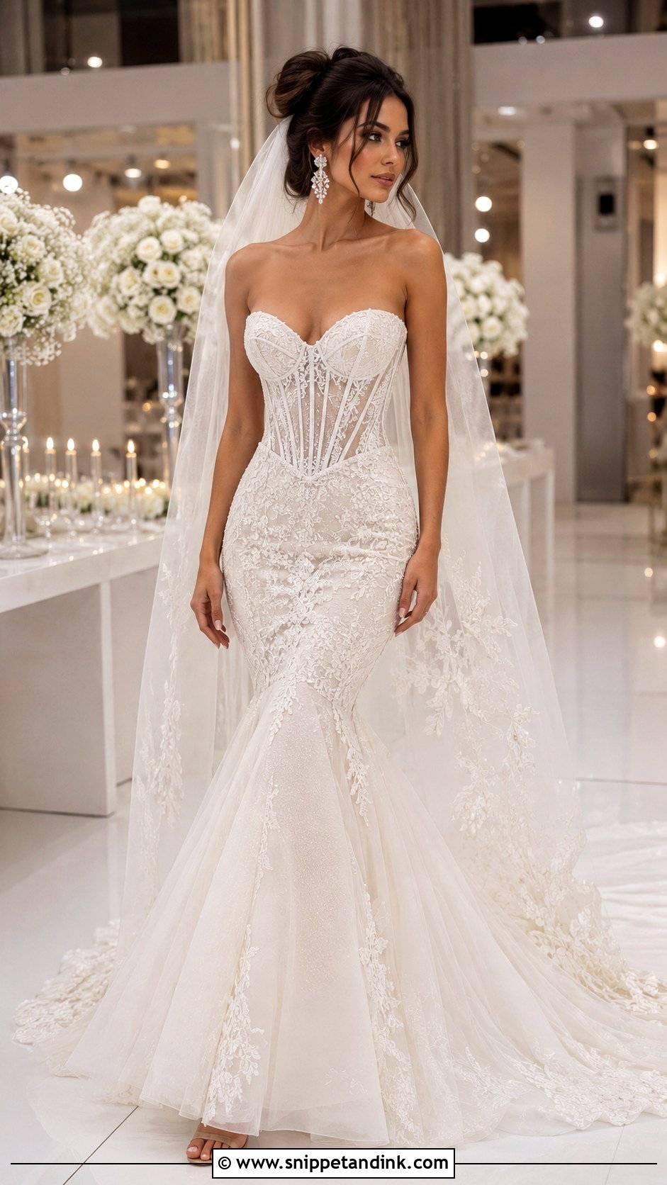 Mermaid Corset Bridal Dress - Snippet and Ink - 25 Corset Bridal Dress Ideas