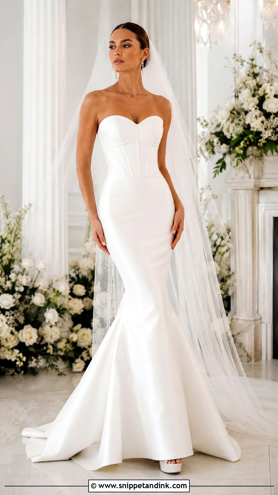 Mermaid Corset Bridal Gown - Snippet and Ink - 20 Corset Bridal Gown Ideas